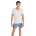 Hanes Men's ComfortSoft V Neck Tee 6-Pack (Size M) White, Cotton