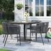 Oxford Garden Nette & Travira Square 4 - Person 38" Long Powder Coated Aluminum Patio Dining Set | 24 W x 24 D in | Wayfair 6150-PC.C