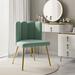 Side Chair - Willa Arlo™ Interiors Yorba 23.6" W Velvet Side Chair w/ Tufted Back Velvet in Green | 29.5 H x 23.6 W x 20.9 D in | Wayfair