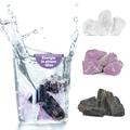 250g Wasserstein Mischung Schutz & Befreiung | Heilsteine, Wassersteine Set zur Wasseraufbereitung: Bergkristall, Turmalin, Amethyst