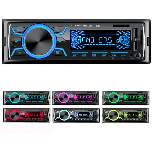 Autoradio Bluetooth Autoradio, 1Din Autoradio, 4x60W Autoradio 7 Farben FM Stereo Radio