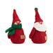 The Holiday Aisle® 2 Piece Small Red Gnome Figures Set in Green/Red/White | 6.5 H x 3 W x 3 D in | Wayfair E1E77B9E096C44BCAE73937ED1C61BA4