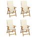 Latitude Run® Outdoor Recliner Chairs Patio Chair w/ Cushions Solid Wood Acacia Wood in Brown | 43.7 H x 22.4 W x 27.2 D in | Wayfair