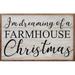 The Holiday Aisle® Dreaming Of A Farmhouse Christmas Whitewash Wood in Brown | 10 H x 16 W x 1.5 D in | Wayfair EFD20EE480D241BB931EACD338EE4E80