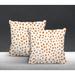 Everly Quinn Indoor/Outdoor Animal Print Square Throw Cushion Polyester/Polyfill blend in Orange | 15 H x 15 W x 4.3 D in | Wayfair