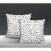 Everly Quinn Indoor/Outdoor Animal Print Square Throw Cushion Polyester/Polyfill blend in White/Brown | 19 H x 19 W x 5.25 D in | Wayfair