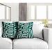 Orren Ellis Miroir Indoor/Outdoor Abstract Square Throw Cushion Polyester/Polyfill blend in Green | 19 H x 19 W x 5.25 D in | Wayfair