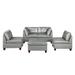 Latitude Run® Demyia 5 Piece Leather Match Configurable Living Room Set Leather Match in Gray | 35 H x 72 W x 36 D in | Wayfair Living Room Sets