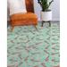 Green/Pink 84 x 60 x 0.08 in Area Rug - CANDY CANE KISSES MINT Area Rug By The Holiday Aisle® Polyester | 84 H x 60 W x 0.08 D in | Wayfair