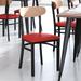 2PK Commercial Metal Dining Chairs with Wood Seat & Boomerang Back
