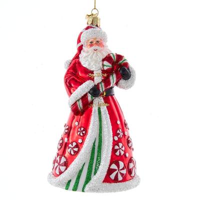 Kurt Adler 7-Inch Bellisimo Santa with Peppermint Candy - N/A