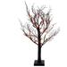 Kurt Adler 2-Foot Battery-Operated Orange LED Black Glitter Table Piece Tree