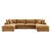 Commix Down Filled Overstuffed Velvet 6-Piece Sectional Sofa