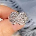 Huitan – bagues fantaisie pour femmes accessoires de doigt de tempérament fiançailles mariage
