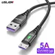 USLION – câble Micro USB 5A à charge rapide pour téléphone portable cordon Micro USB pour Xiaomi
