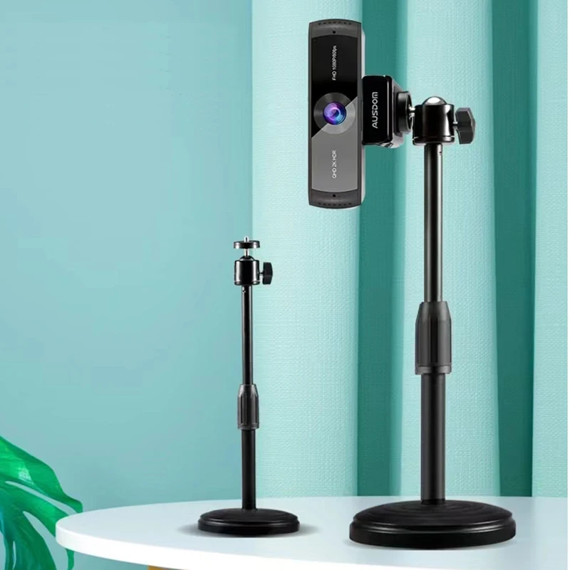 Support de Webcam à 360 degrés, trépied de caméra Web de bureau pour Support de Webcam, trépied de table pour caméra Web de conférence Logitech