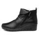 Lotus Cordelia Womens Black Leather Wedge Boot - Size 6 UK - Black