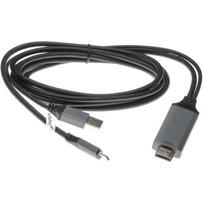 Vhbw - hdmi Kabel usb Datenkabel 2in1 Ladekabel (Y-Kabel usb c 3.1 + usb a 2.0 auf hdmi Stecker) Image