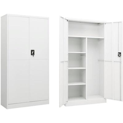 Vidaxl - Schließfachschrank Weiß 90x40x180 cm Stahl