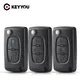 KEYYOU – coque de clé télécommande à 2 boutons 20x pliable pour voiture citroën C2 C3 C4 C5 C6