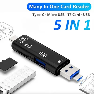 Lecteur de cartes mémoire Multi USB 5 en 1 USB 3.0 OTG lecteur de cartes TF pour ordinateur