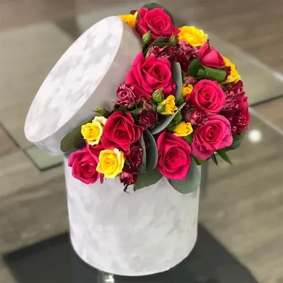 Boîte-cadeau en velours de forme ronde porte-fleurs de fleuriste boîte d'emballage cadeau boîte