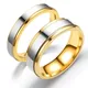 KNOCK-Alliances en acier au titane pour couple bijoux simples pour hommes et femmes anniversaire