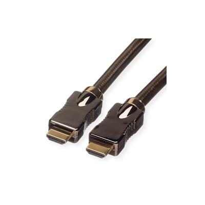 ROLINE 4K HDMI Ultra HD Kabel mit Ethernet, ST/ST, schwarz, 5 m