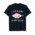 Lustige Damen-Krawatte mit Aufschrift „Ich habe ein Baby im Bauch T-Shirt