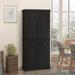 Gracie Oaks Nasharn 72.5" Kitchen Pantry Wood in Black | 72.5 H x 30 W x 16 D in | Wayfair 50882C1D076942A483AB897EDB89CACA