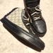 Gucci Shoes | Gucci Hi Top Casual Shoe Black And Tan They Are Size 17 Because Gucci Run Small | Color: Black/Tan | Size: 17