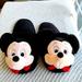 Disney Shoes | Disney Mickey Mouse Faux Fur Scuff Slipper Women's Sz 10 | Color: Black/Red | Size: 10