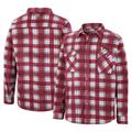 Men's Colosseum Cardinal/White Arkansas Razorbacks Ellis Plaid Full-Snap Shirt Jacket