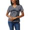 Women's League Collegiate Wear Heather Gray Quinnipiac Bobcats Intramural Boyfriend V-Neck T-Shirt