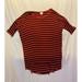 Lularoe Dresses | Lularoe Women's Short Sleeve Scoop Neck Red Striped Loose Stretch Dress Small | Color: Black/Red | Size: S