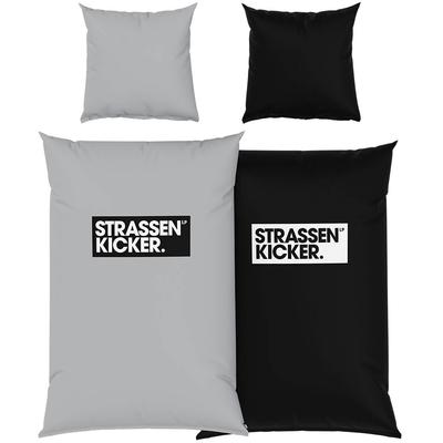 Wendebettwäsche "Strassenkicker by Lukas Podolski", bunt, B/L: 135cm x 200cm, , Renforcé, B/L: 80cm x 80cm, Renforcu00e9, Obermaterial: 100% Baumwolle, Bettwäsche, mit tollem Motiv
