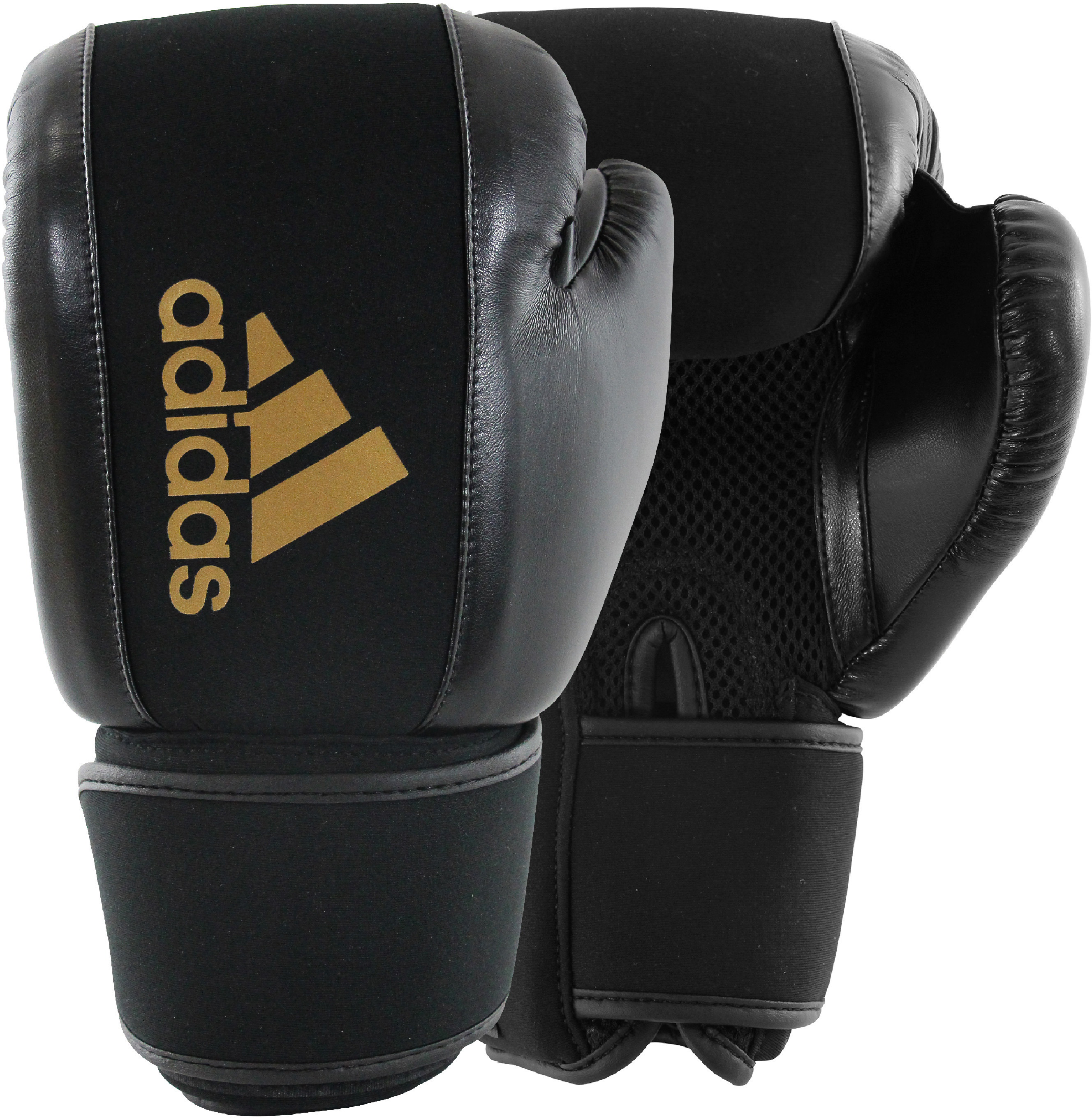 Boxhandschuhe ADIDAS PERFORMANCE "Boxing Gloves Washable" Gr. S, schwarz (schwarz, gold), Boxhandschuhe, Damen, S/M, Obermaterial: 100% Kunstleder
