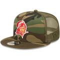 Men's New Era Camo/Olive Tampa Bay Buccaneers Historic Logo Trucker 9FIFTY Snapback Hat