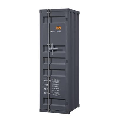 Wardrobe (Single Door) by Acme in Gunmetal