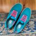 Vans Shoes | Colorblock Blue And Pink Lace Vans Sneakers (2010) - Classic Canvas Skate Shoe | Color: Blue/Pink | Size: 8