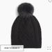 J. Crew Accessories | J. Crew Faux Fur Pom-Pom Hat | Color: Black | Size: Os