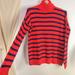 Madewell Sweaters | Madewell Oversized Striped Red Blue Turtleneck Sweater Size Xs Casual | Color: Blue/Red | Size: Xs
