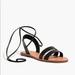 Madewell Shoes | Madewell Women's Boardwalk Ankle-Tie Sandals Size 9.5 - New | Color: Black | Size: 9.5