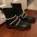 Zara Shoes | Never Worn With Tags Zara Boots With Pearl Details | Color: Black | Size: 6.5