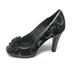 Coach Shoes | Coach Black And Silver Optic Print Peep Toe Heels Shoes Pumps Size 7 B | Color: Black/Silver | Size: 7