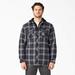 Dickies Men's Flannel Hooded Shirt Jacket - Black/charcoal Plaid Size L (TJ201)