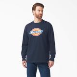 Dickies Men's Tri-Color Logo Graphic Long Sleeve T-Shirt - Dark Navy Size 2Xl (WL22A)