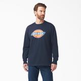 Dickies Men's Tri-Color Logo Graphic Long Sleeve T-Shirt - Dark Navy Size S (WL22A)