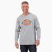Dickies Men's Tri-Color Logo Graphic Long Sleeve T-Shirt - Heather Gray Size XL (WL22A)