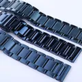 Bracelet de montre en acier inoxydable bleu pour hommes et femmes bracelet en métal extrémité